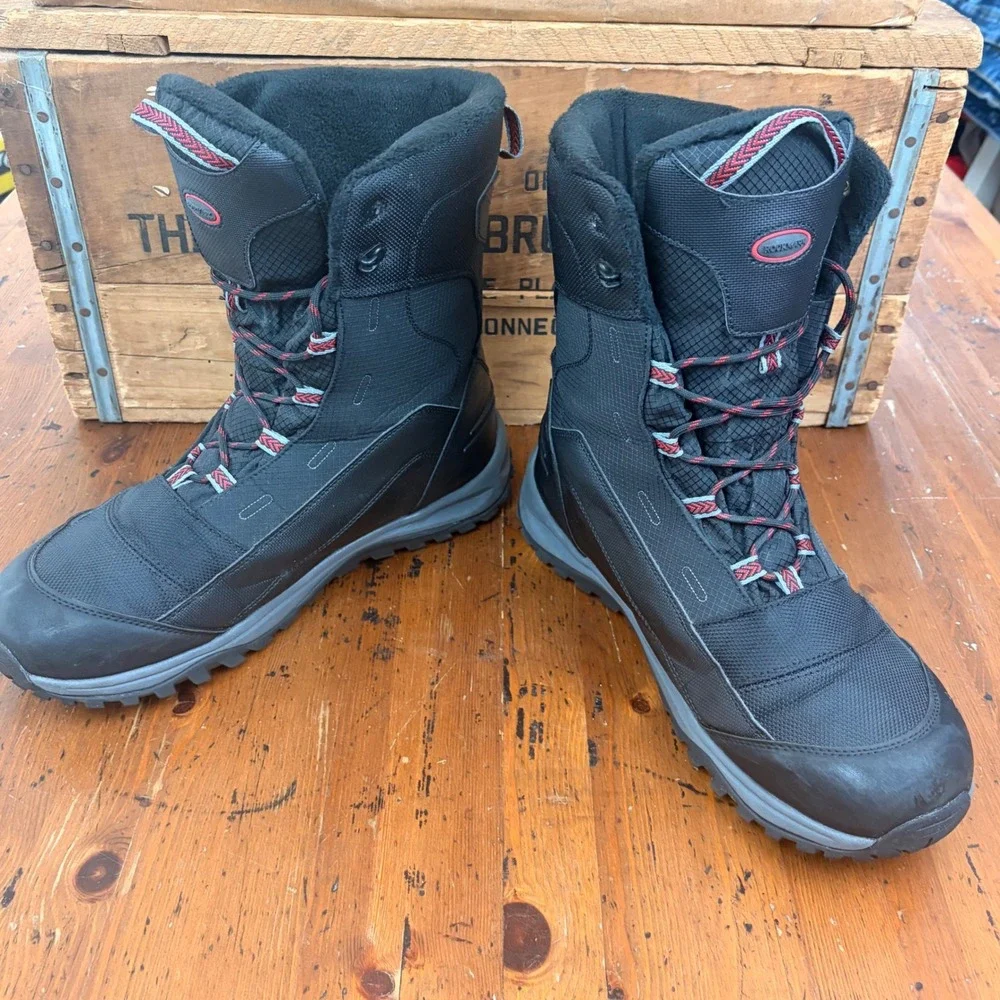 Rockmark OXM422 Mens Black Waterproof Winter Snow‎ Boots Fleece Lined Size 12.5